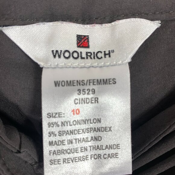 woolrich nylon/spandex womens Skort dark Gray Asymmetrical buckle waist size 1 - Picture 2 of 16